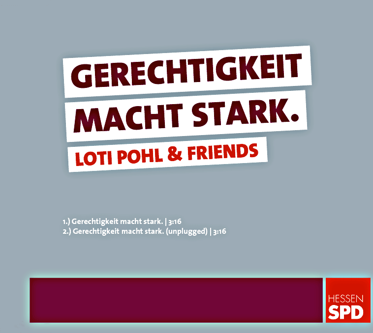 Gerechtigkeit macht stark - Loti Pohl & Friends -Single CD   Gerechtigkeit macht stark - Loti Pohl & Friends -Single CD